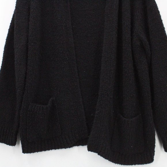 Vintage Bonnie Lee Cardigan Sweater Womens Black Open Front Knit Size 44 80s - Picture 4 of 9